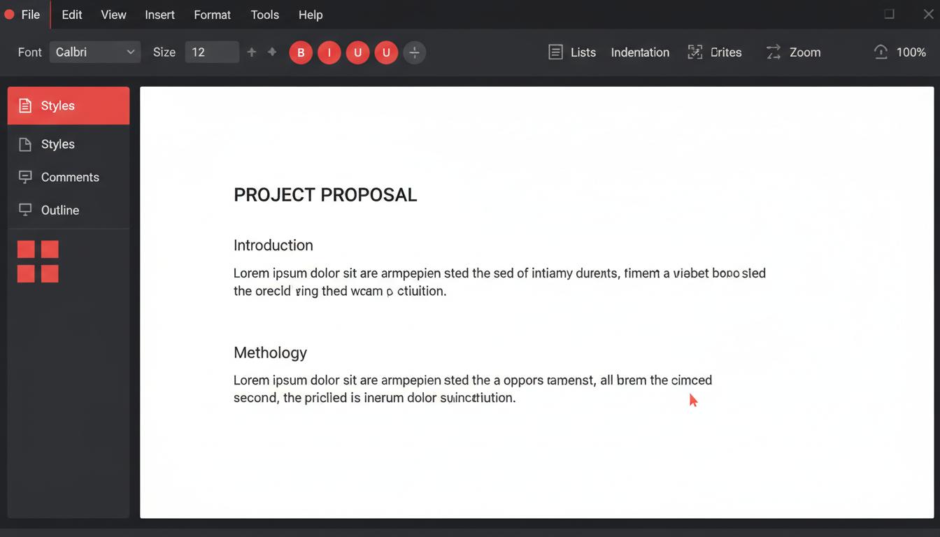 WPS Office 文档编辑界面